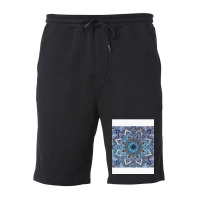 Blue Mandala Fleece Short | Artistshot