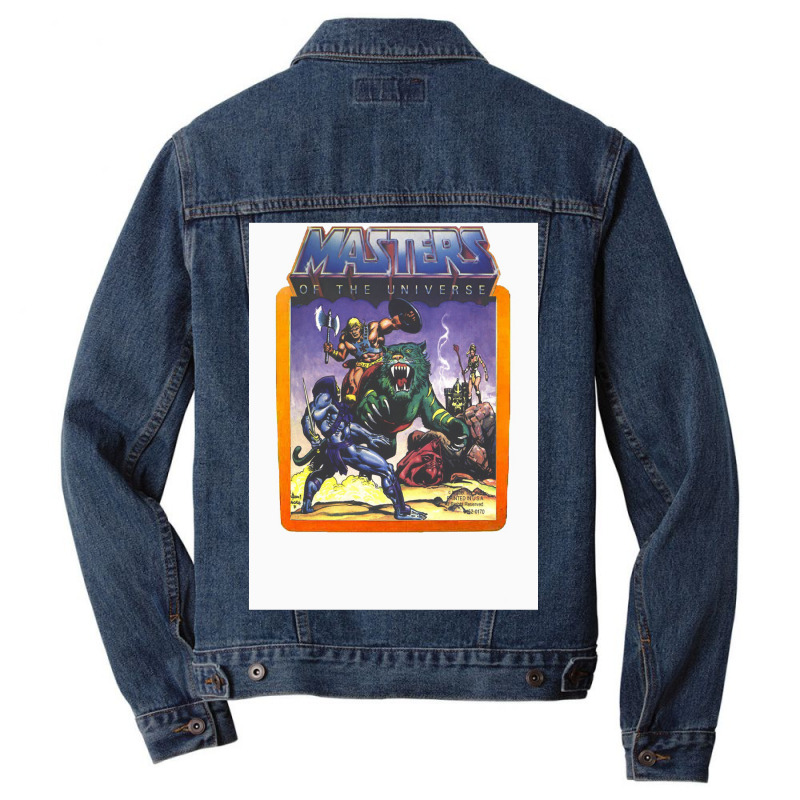 He   Man Masters Of The Universe Battle Scene With Skeletor Men Denim Jacket by alove | Artistshot