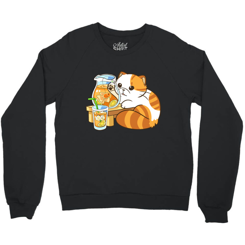 Lemon Tea Exotic Shorthair Cat Crewneck Sweatshirt by okviani | Artistshot