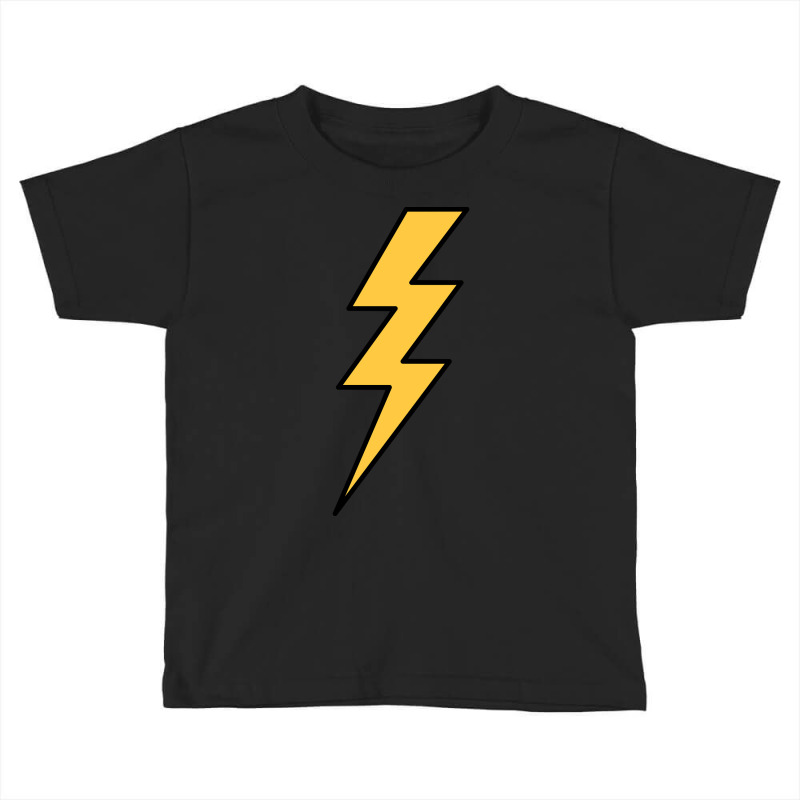 Lightning Bolt Yellow With Black Outlines Toddler T-shirt by cm-arts | Artistshot