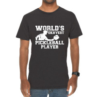 World's Okayest Pickleball Player, Pickleball Vintage T-shirt | Artistshot