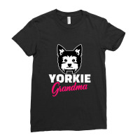 Yorkie Grandma, Yorkshire Terrier Ladies Fitted T-shirt | Artistshot