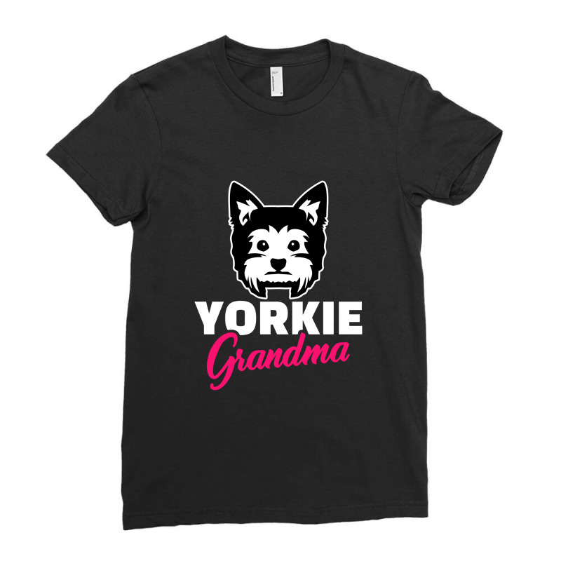 Yorkie Grandma, Yorkshire Terrier Ladies Fitted T-Shirt by koujirouinoue | Artistshot