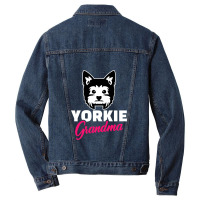 Yorkie Grandma, Yorkshire Terrier Men Denim Jacket | Artistshot