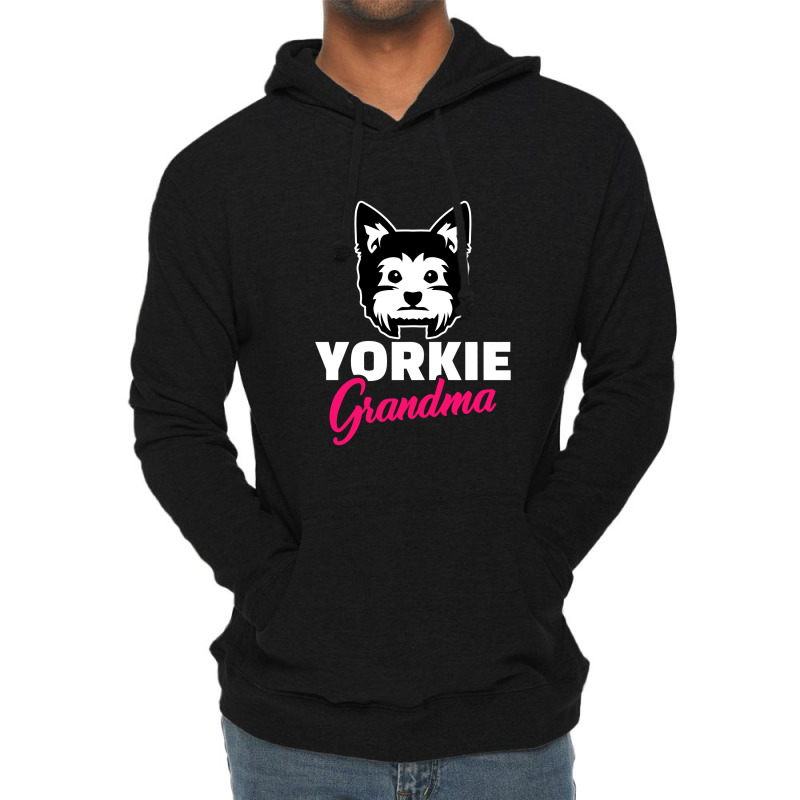 Yorkie Grandma, Yorkshire Terrier Lightweight Hoodie | Artistshot