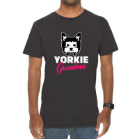 Yorkie Grandma, Yorkshire Terrier Vintage T-shirt | Artistshot