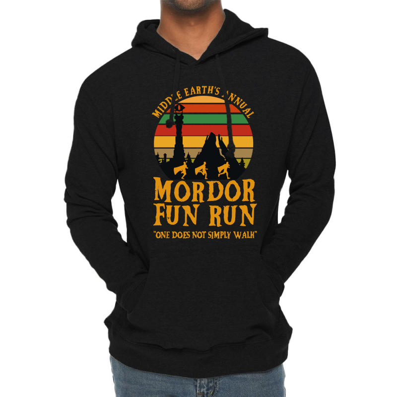 Mordor Fun Run Lightweight Hoodie by GlassKaca | Artistshot