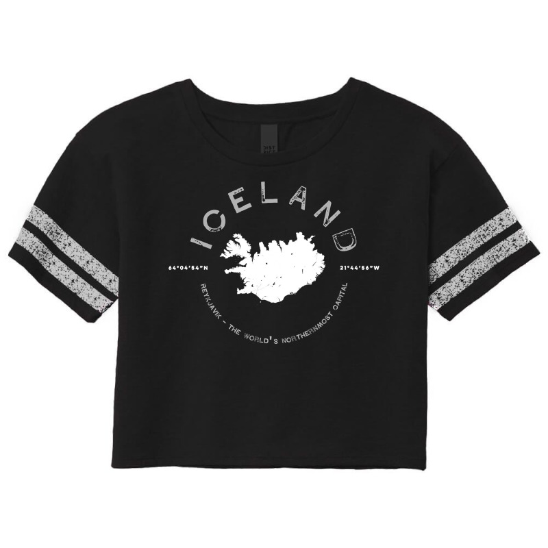 Iceland Graphic Vintage Retro Scorecard Crop Tee by CUSER3772 | Artistshot