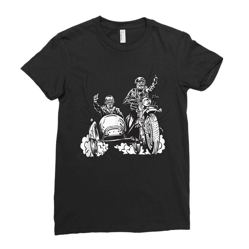 Motorcycle Sidecar Fans Motorcyclists T Shirt Ladies Fitted T-Shirt by vaesifoxidy | Artistshot