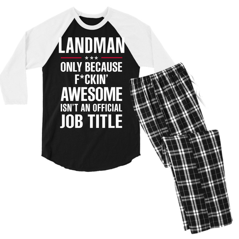 Gift For F Ckin' Awesome Landman Men's 3/4 Sleeve Pajama Set by thanchashop | Artistshot