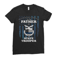 State Police Badge   Proud State Trooper Dad Ladies Fitted T-shirt | Artistshot