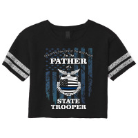 State Police Badge   Proud State Trooper Dad Scorecard Crop Tee | Artistshot