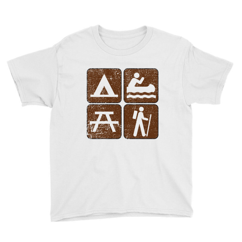 Outdoor Activities Distressed   Outdoors Youth Tee by sunlightafterdark | Artistshot