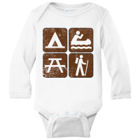 Outdoor Activities Distressed   Outdoors Long Sleeve Baby Bodysuit | Artistshot