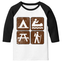 Outdoor Activities Distressed   Outdoors Youth 3/4 Sleeve | Artistshot