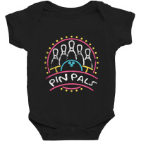 Pin Pals, Simpsons Bowling Team, Distressed   Simpsons Baby Bodysuit | Artistshot