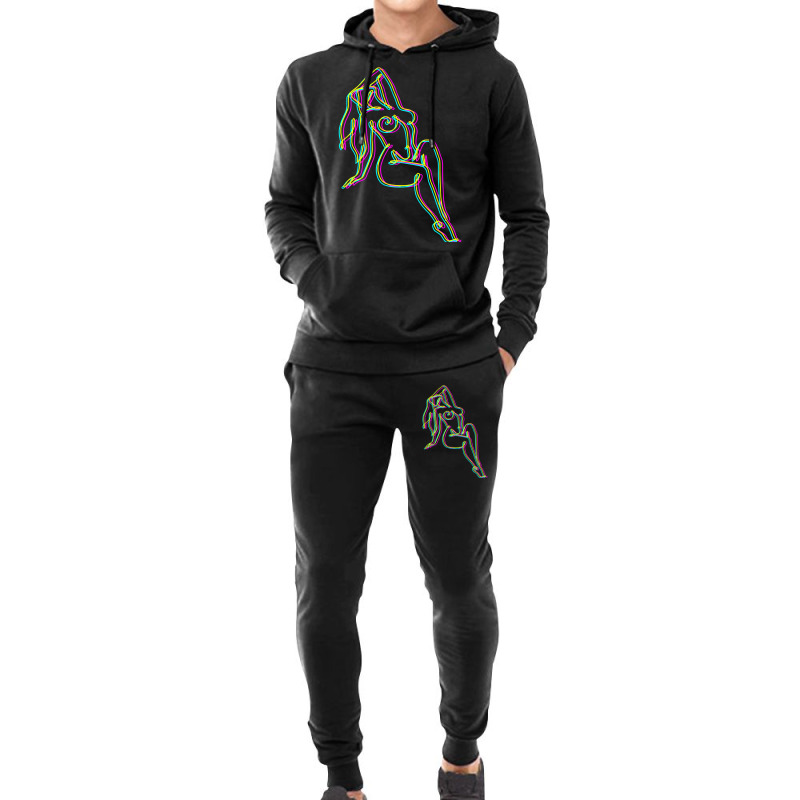 Colorful Line Work Girl Premium Hoodie & Jogger set by AuturoMedero | Artistshot