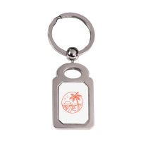 Summer Vibes California Beach Silver Rectangle Keychain | Artistshot