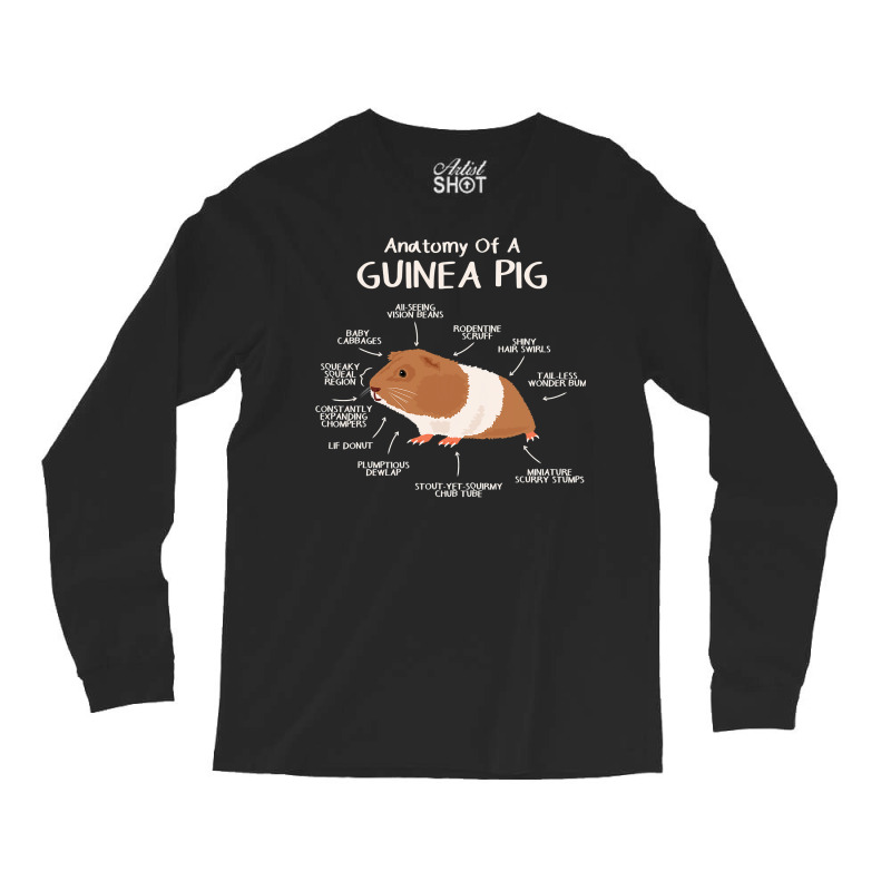 Anatomy Of A Guinea Pig Clothes Cavy Outfit Gift Guinea Pig Long Sleeve Shirts | Artistshot