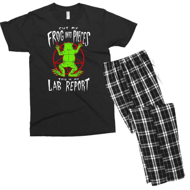 Cut My Frog Into Pieces This Is My Lab Report Men's T-shirt Pajama Set | Artistshot