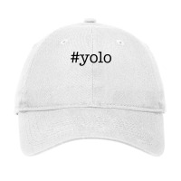 Hashtag Yolo (you Only Live Once) T Shirt   Black Letters Adjustable Cap | Artistshot