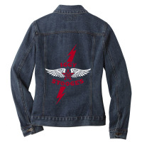 Iggy And The Stooges Lightning Bolt Officially Licensed Ladies Denim Jacket | Artistshot