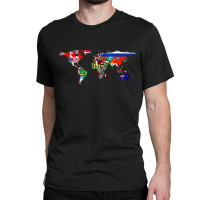 World Flag Map Globe Travelers Atlas Birthday Gifts Classic T-shirt | Artistshot