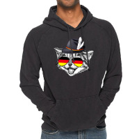 Cute Cat German Flag Oktoberfest Pride Germany Festival Vintage Hoodie | Artistshot