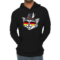 Cute Cat German Flag Oktoberfest Pride Germany Festival Lightweight Hoodie | Artistshot