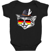 Cute Cat German Flag Oktoberfest Pride Germany Festival Baby Bodysuit | Artistshot