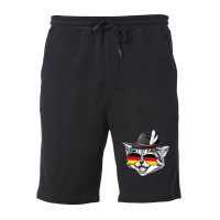 Cute Cat German Flag Oktoberfest Pride Germany Festival Fleece Short | Artistshot