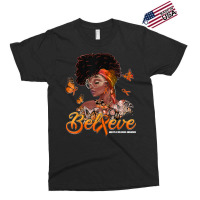 Black Women Believe Orange Ribbon Multiple Sclerosis Warrior Exclusive T-shirt | Artistshot