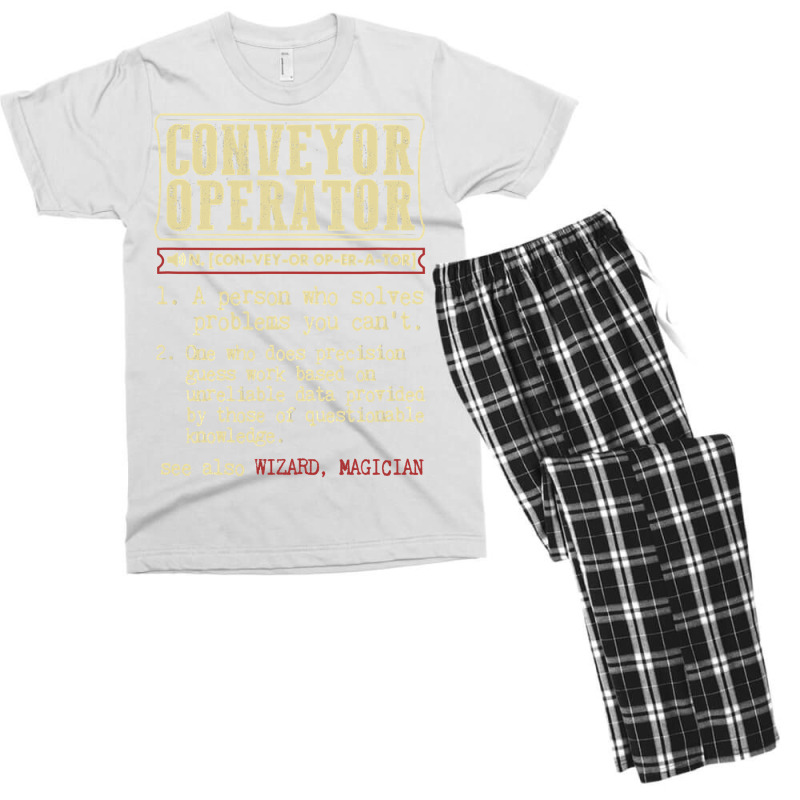 Conveyor Operator Dictionary Term Men's T-shirt Pajama Set | Artistshot