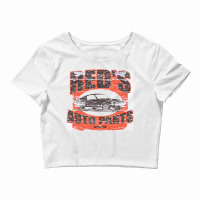 Red's Auto Parts From Roadhouse, Weathered Board Distressed   Roadhous Crop Top | Artistshot