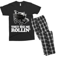 They See Me Rollin, Funny Ballpark Wagon   Softball Baseball Men's T-shirt Pajama Set | Artistshot