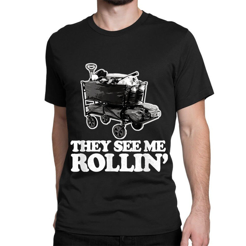 They See Me Rollin, Funny Ballpark Wagon   Softball Baseball Classic T-shirt by AnaMercedesContreras | Artistshot