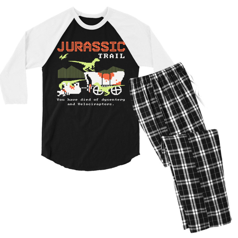 Jurassic Trail Men's 3/4 Sleeve Pajama Set | Artistshot