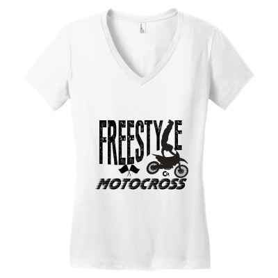 Freestyle Motocross Women's V-neck T-shirt Designed By Wizarts
