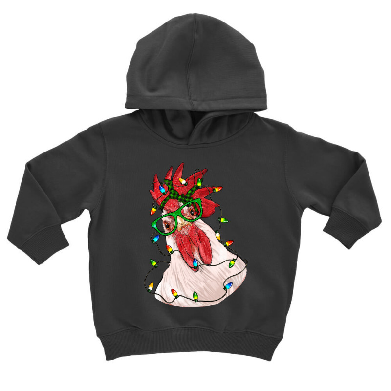 Christmas Rooster With Lights Toddler Hoodie by RanaPortraitStore | Artistshot