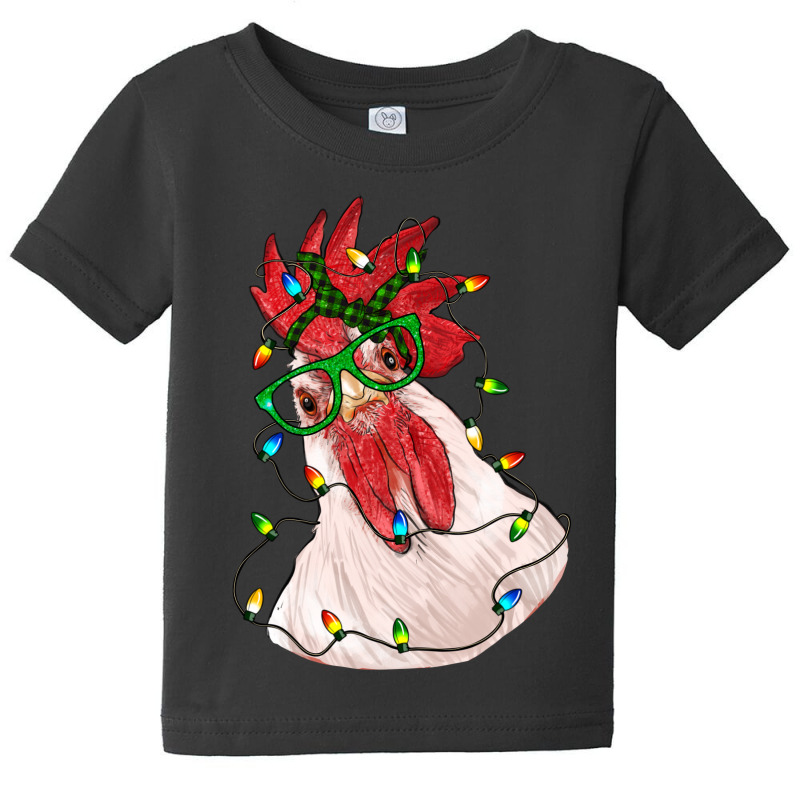 Christmas Rooster With Lights Baby Tee by RanaPortraitStore | Artistshot