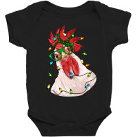 Christmas Rooster With Lights Baby Bodysuit | Artistshot