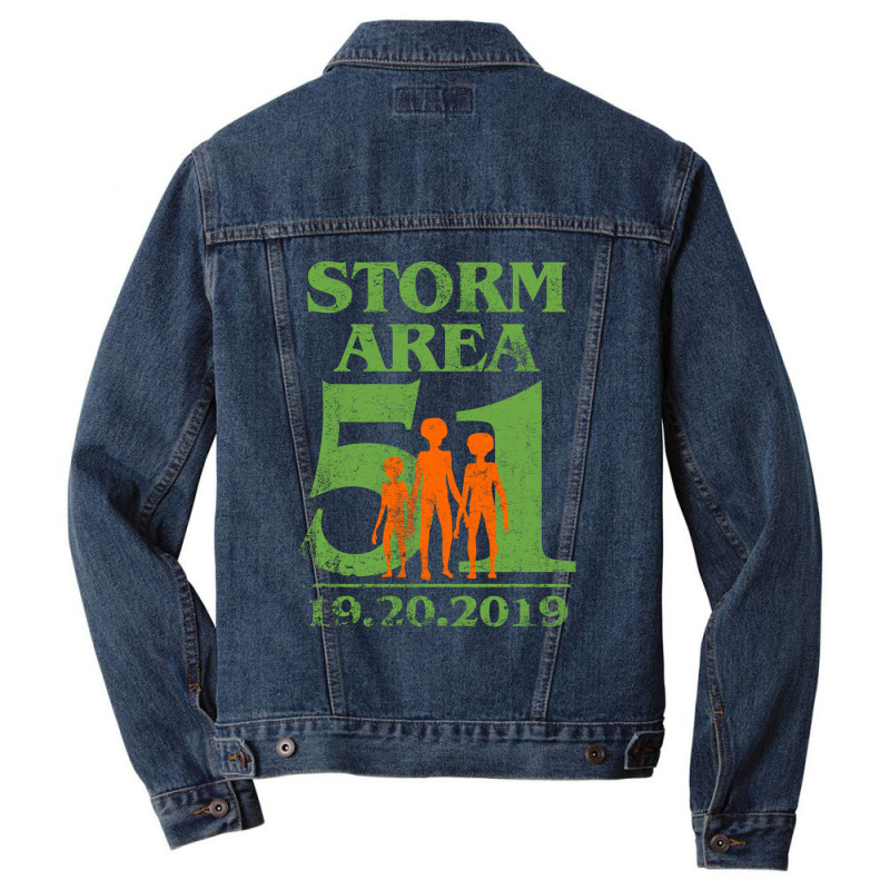 Storm Area 51 Alien Men Denim Jacket | Artistshot