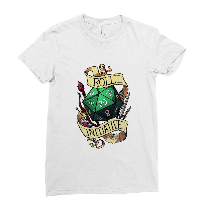 Roll Initiative Ladies Fitted T-Shirt by SilviaMartinez | Artistshot