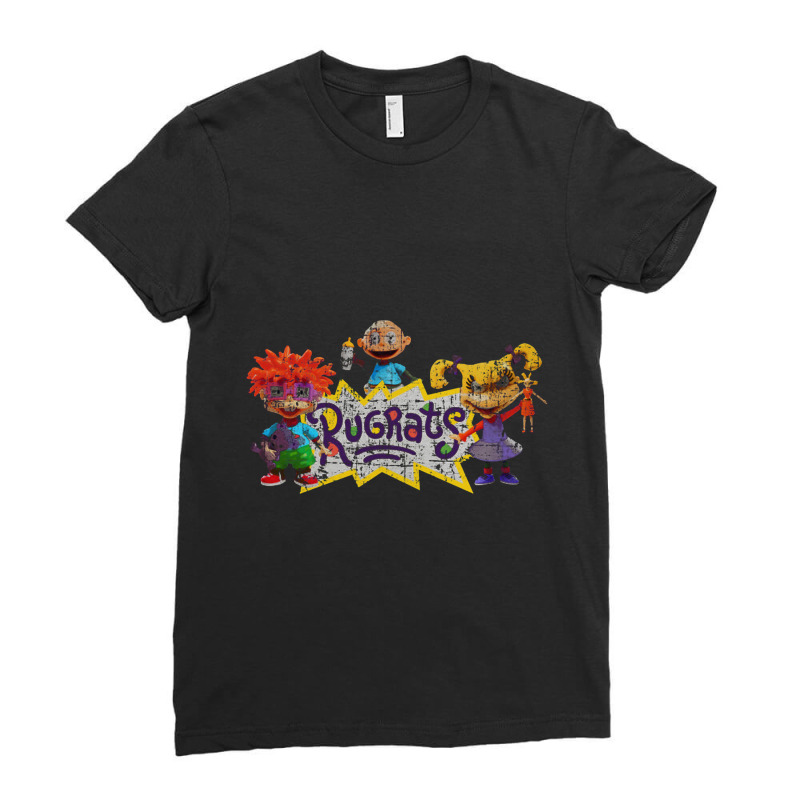 Rugrats, Distressed   Rugrats Ladies Fitted T-Shirt by sunlightafterdark | Artistshot