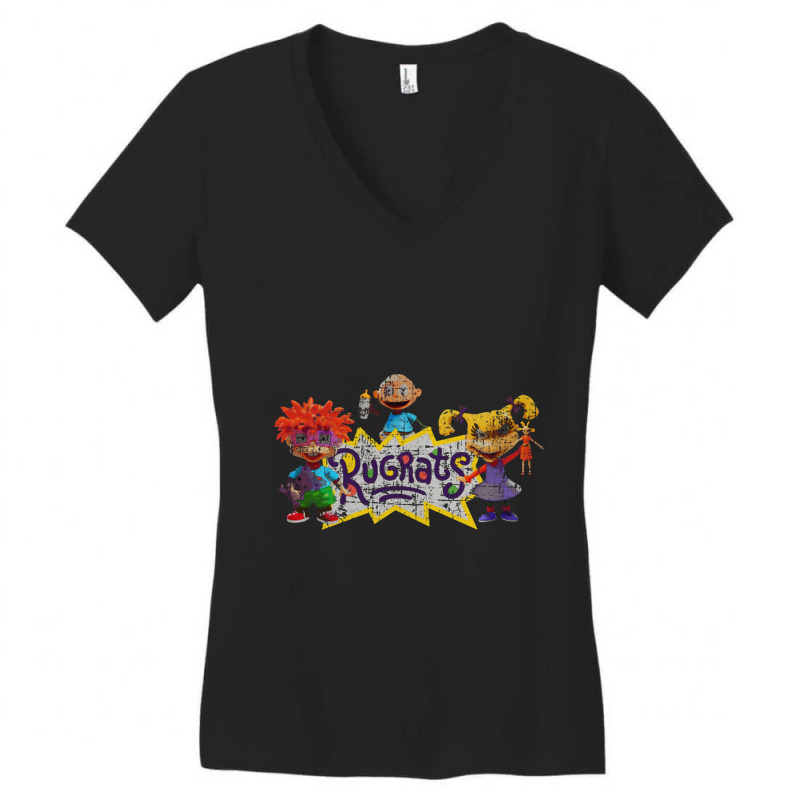 Rugrats, Distressed   Rugrats Women's V-Neck T-Shirt by sunlightafterdark | Artistshot