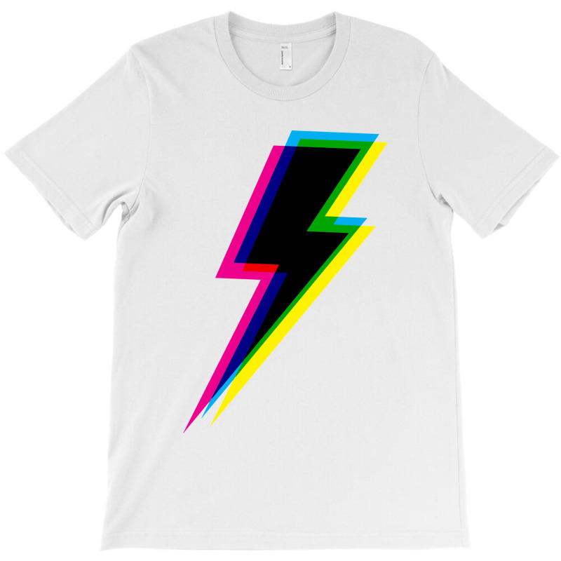 Cmyk Lightning (black) T-Shirt by cm-arts | Artistshot