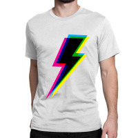 Cmyk Lightning (black) Classic T-shirt | Artistshot