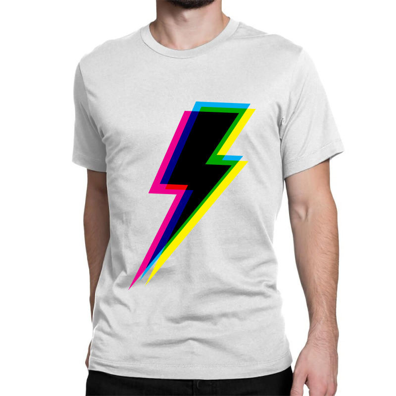 Cmyk Lightning (black) Classic T-shirt by cm-arts | Artistshot