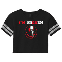 Mental Health Confused Smile I'm Broken I'm Ok Scorecard Crop Tee | Artistshot