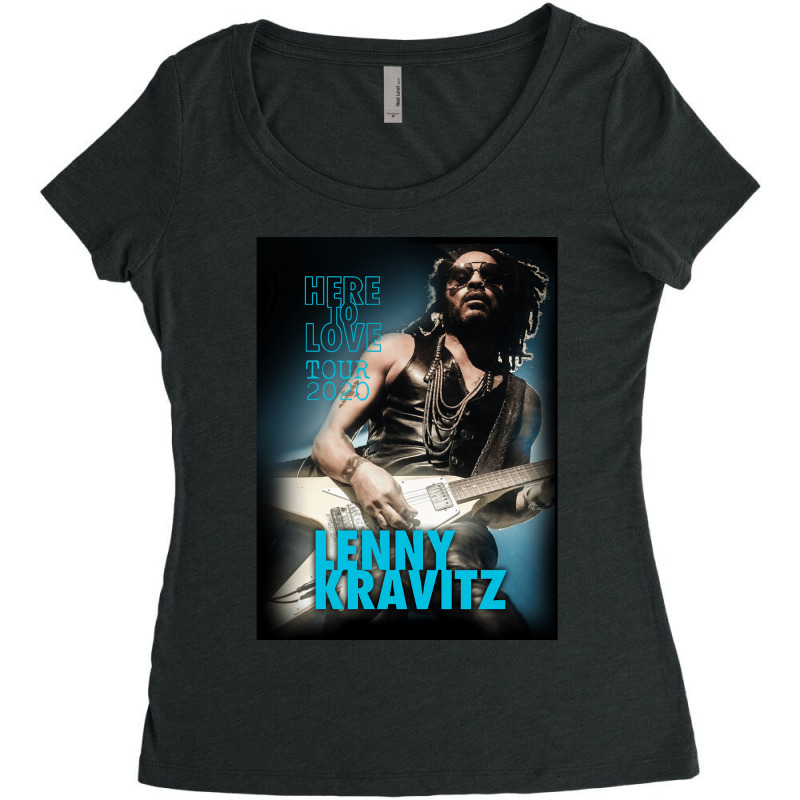 Lenny Tour For Fan Kravitz Here To Love Women's Triblend Scoop T-shirt by ardylanda | Artistshot